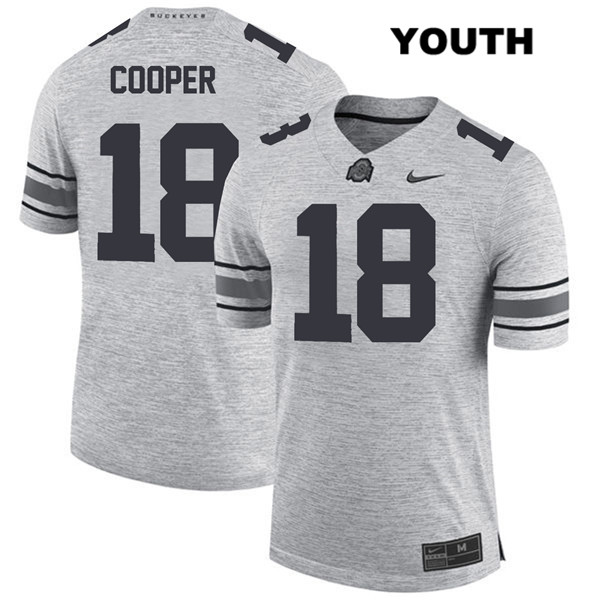 Ohio State Buckeyes Youth Jonathon Cooper #18 Gray Authentic Nike College NCAA Stitched Football Jersey HC19R03SY
